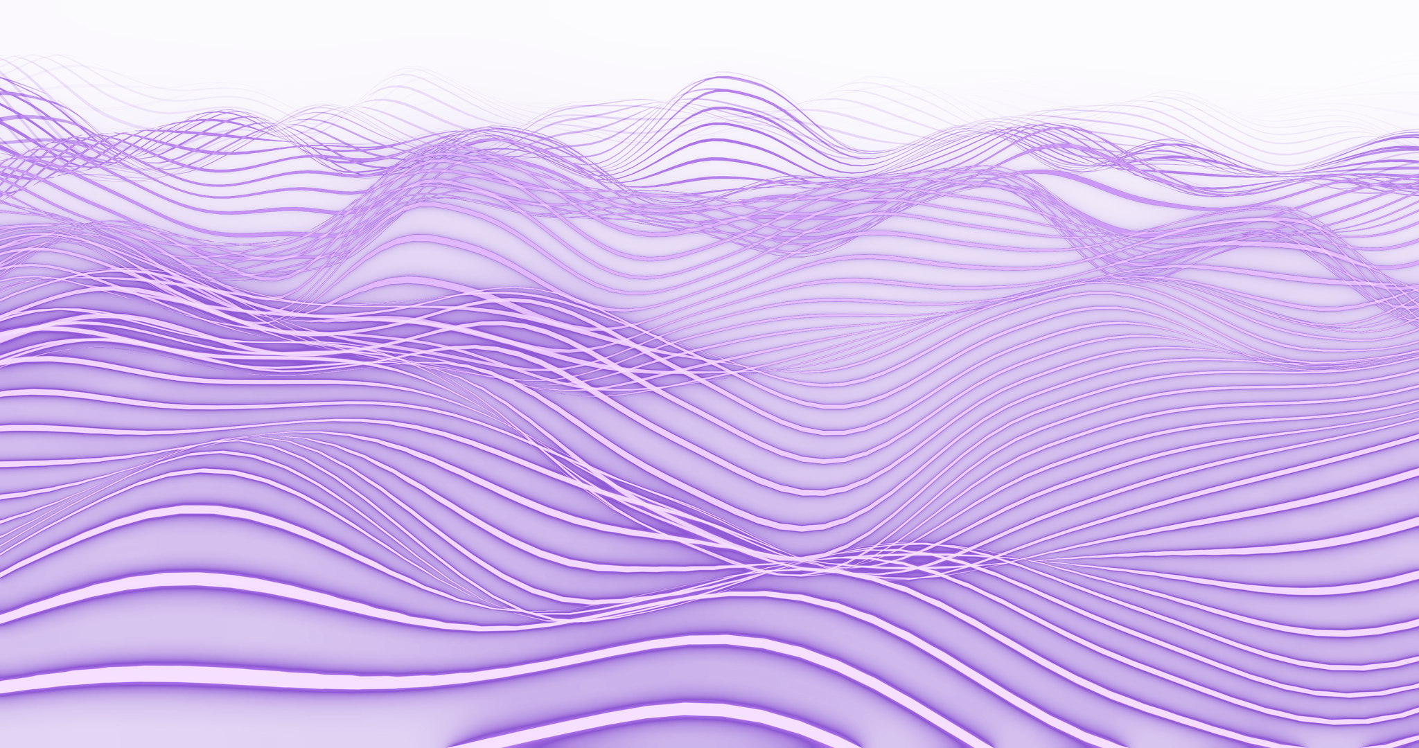 Abstract purple wireframe landscape. 3d rendering.